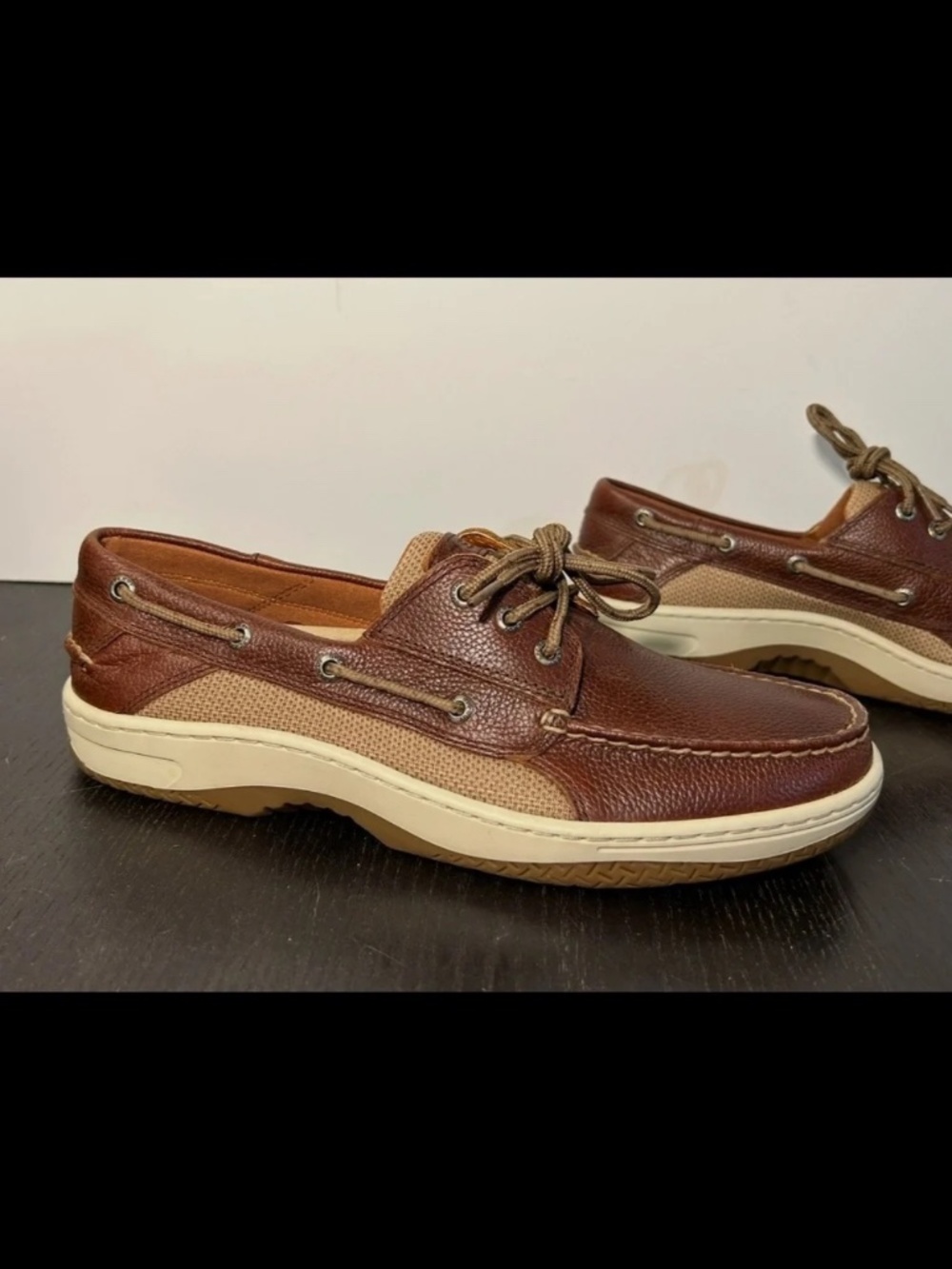 NWOB Sperry Top-Sider Billfish 3-Eye Boat Shoes Brown Leather Mens 11M
